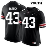 Youth NCAA Ohio State Buckeyes Ryan Batsch #43 College Stitched Authentic Nike White Number Black Football Jersey IZ20S00KT